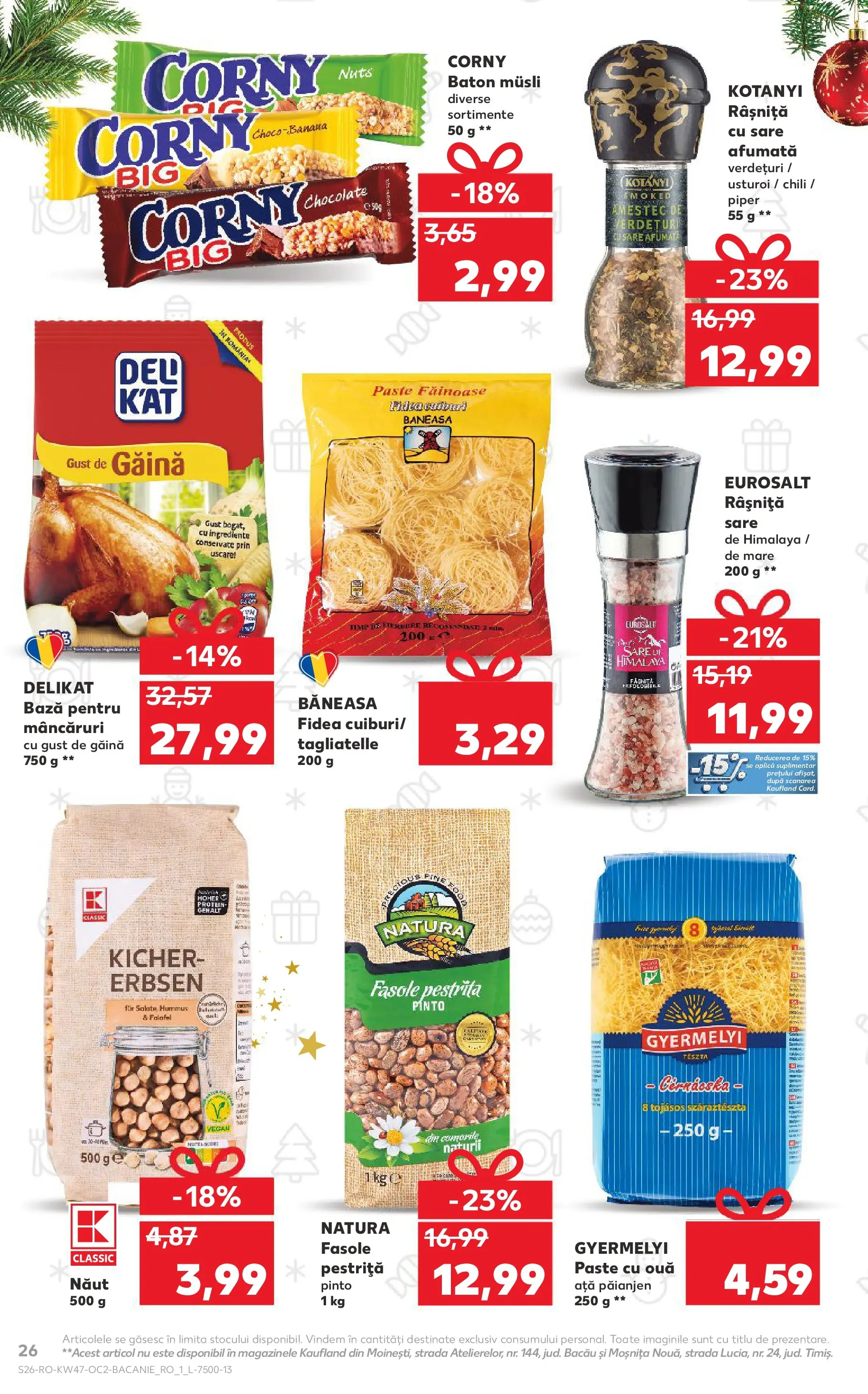 Catalog Kaufland - Viseu de Sus 18.11.2025 - Revista si Oferta | Pagină: 26 | Produse: Ouă, Paste, Sare, Usturoi