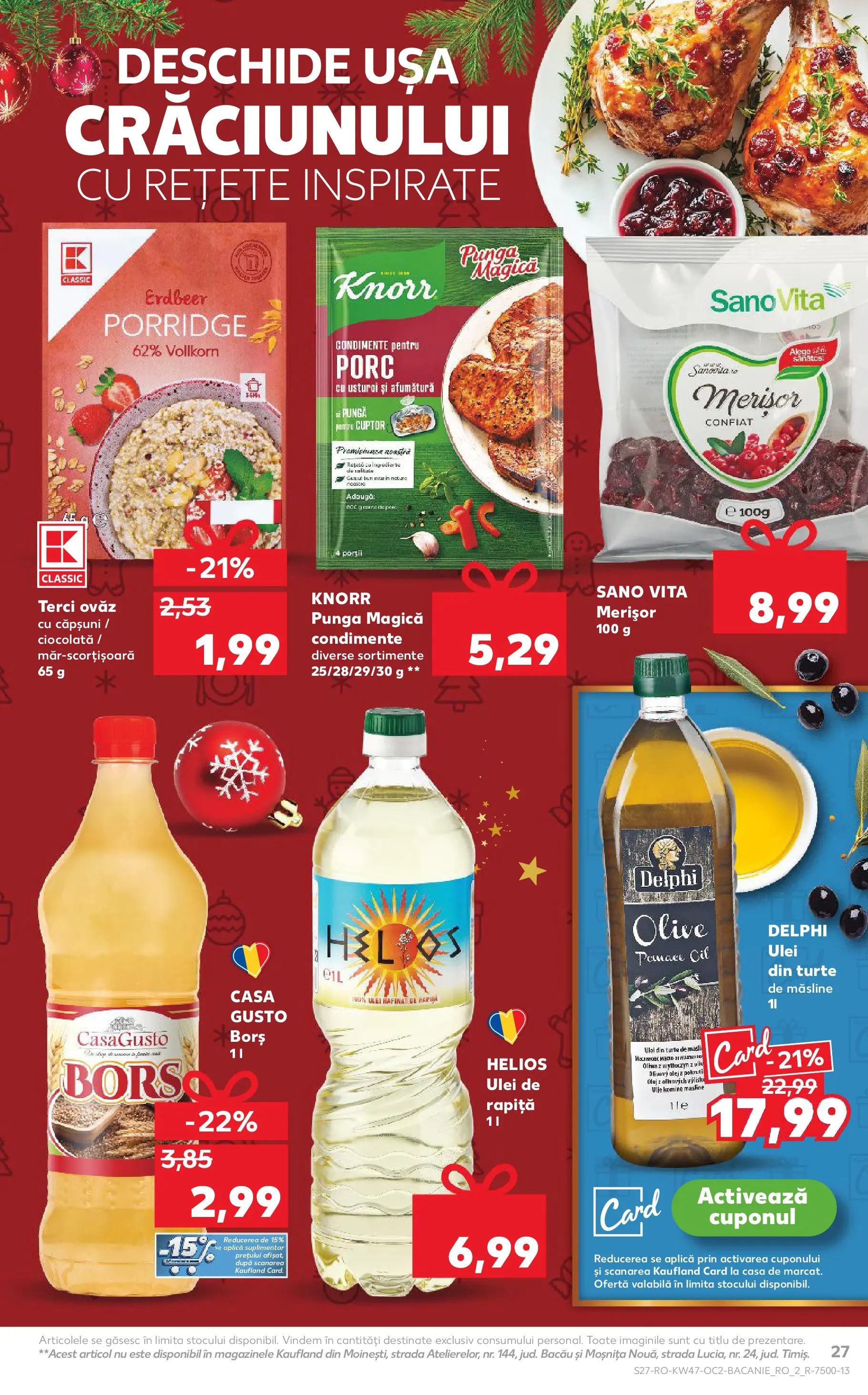 Catalog Kaufland - Viseu de Sus 18.11.2025 - Revista si Oferta | Pagină: 27 | Produse: Pungă, Borș, Ciocolată, Usturoi