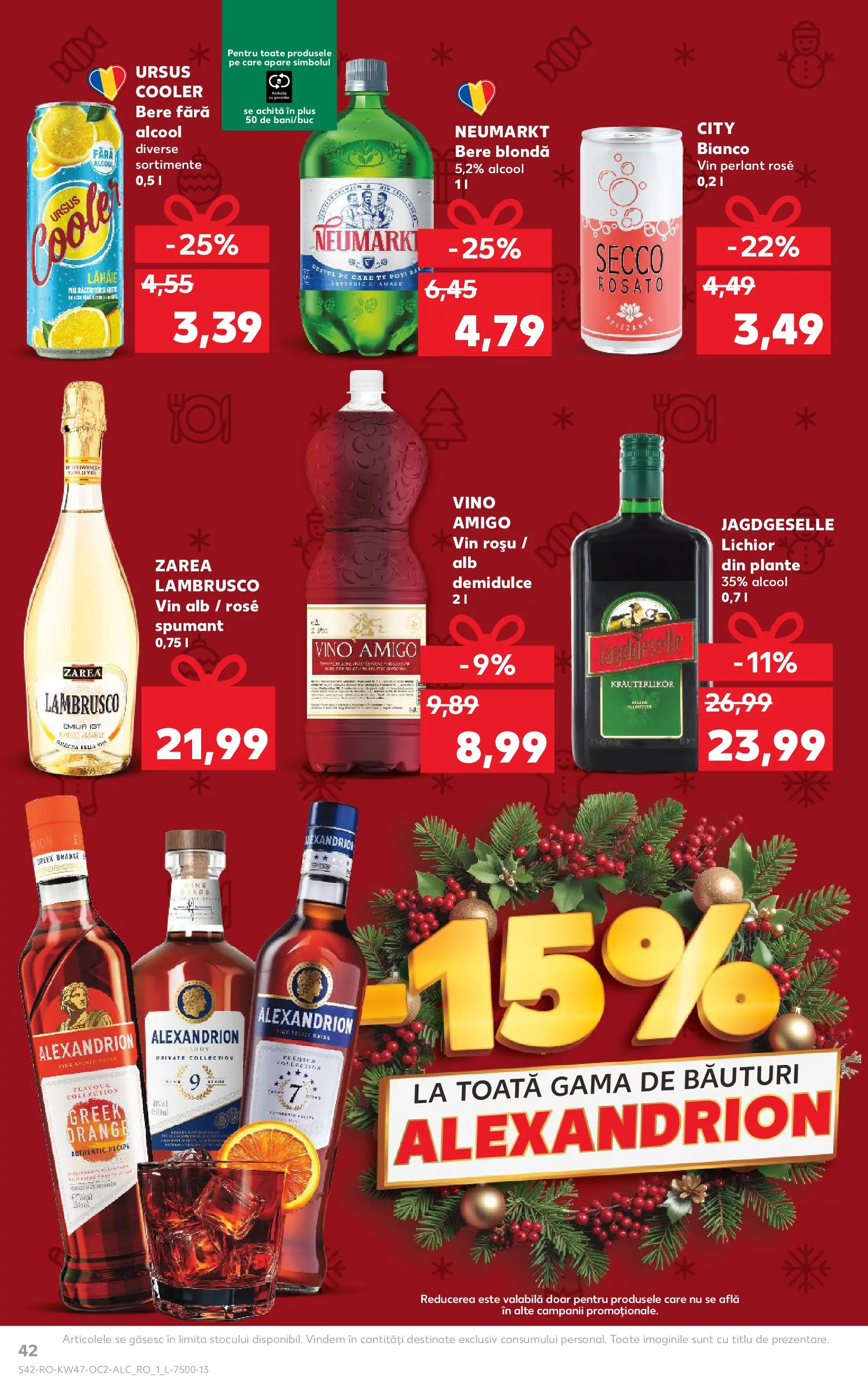 Catalog Kaufland - Viseu de Sus 18.11.2025 - Revista si Oferta | Pagină: 42 | Produse: Lichior, Vin, Bere