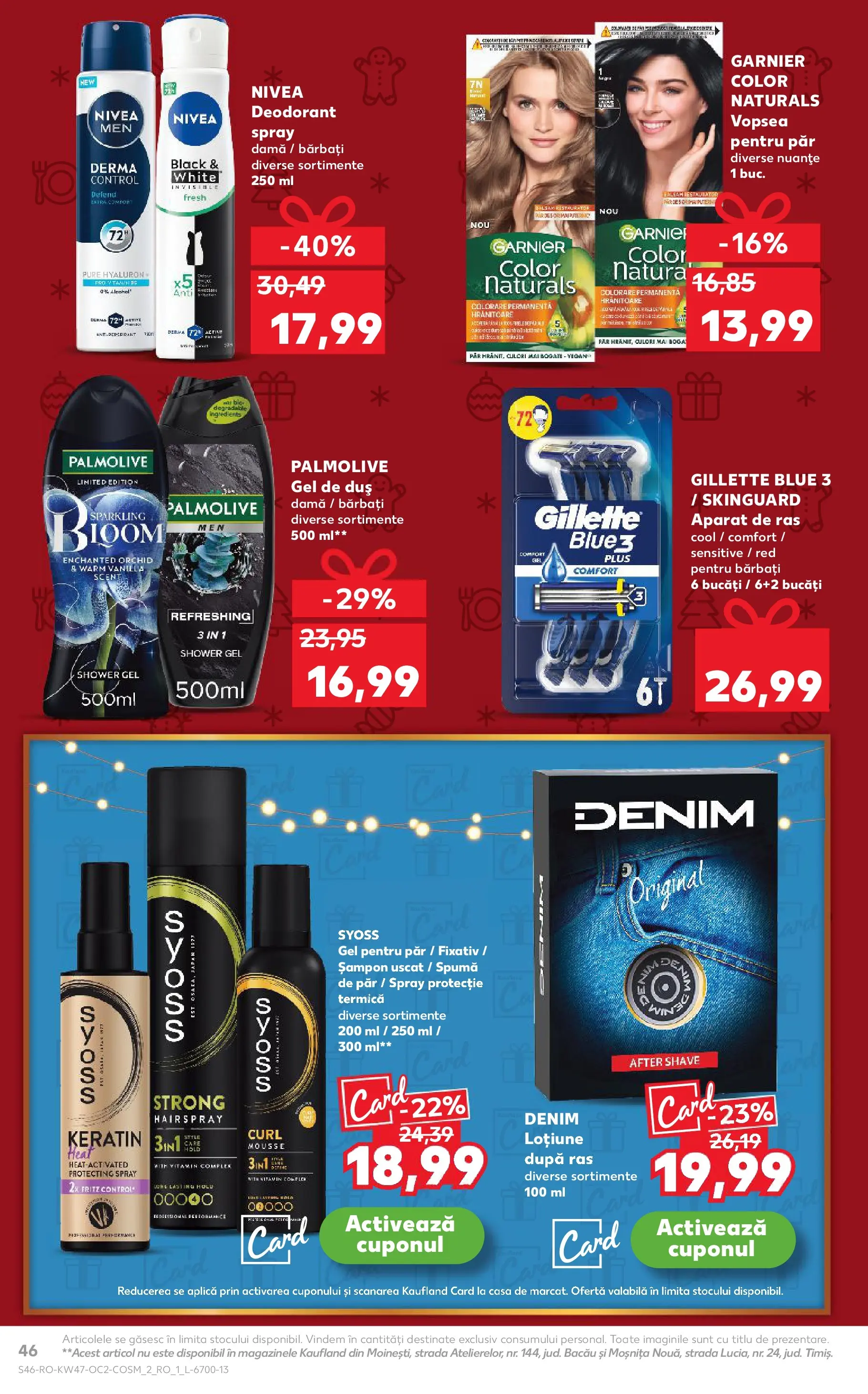 Catalog Kaufland - Comarnic 18.11.2025 - Revista si Oferta | Pagină: 46 | Produse: Vopsea, Gel de duș, Deodorant, Gel pentru păr