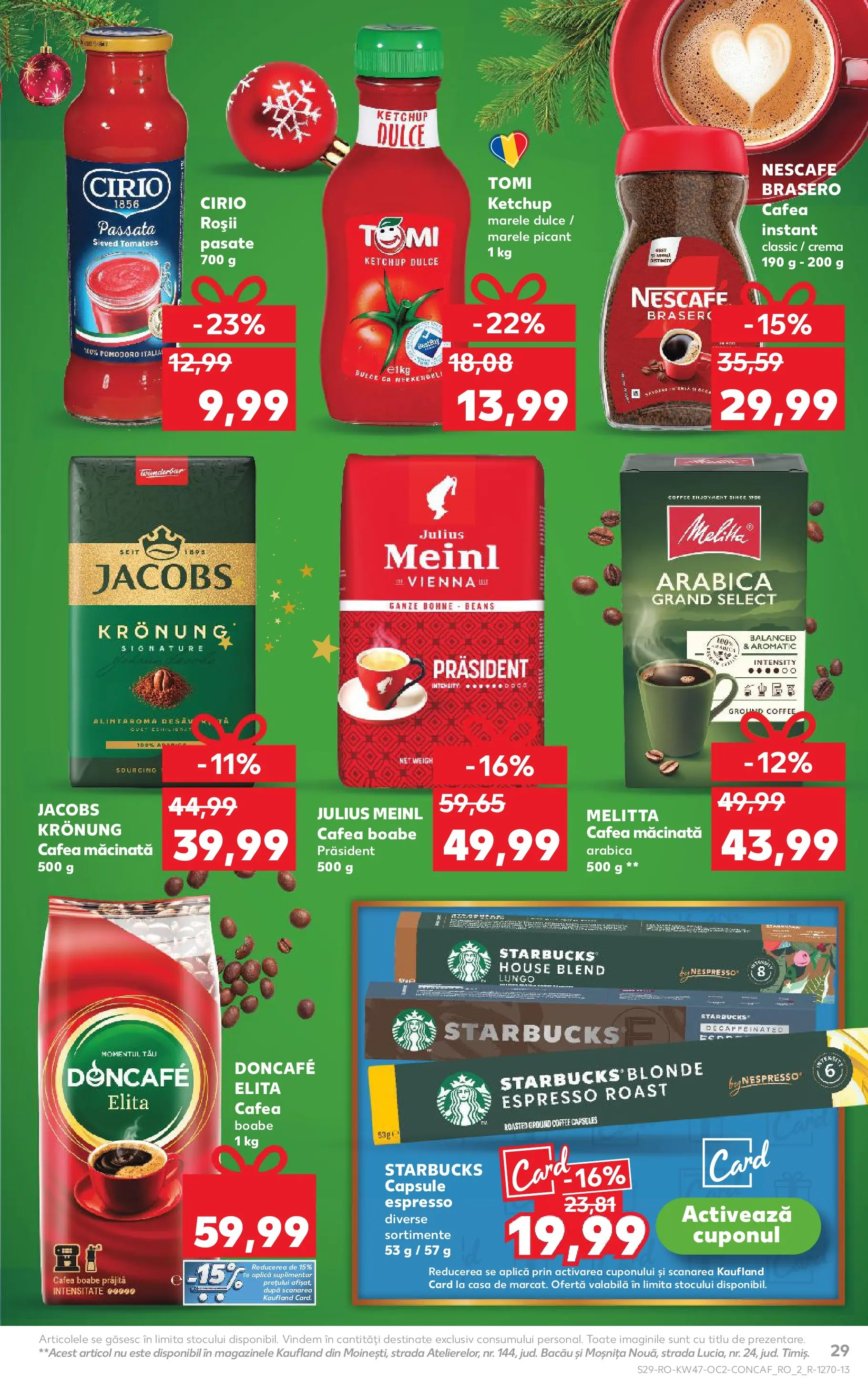 Catalog Kaufland - Zalau 18.11.2025 - Revista si Oferta | Pagină: 29 | Produse: Cremă, Cafea, Roșii, Ketchup
