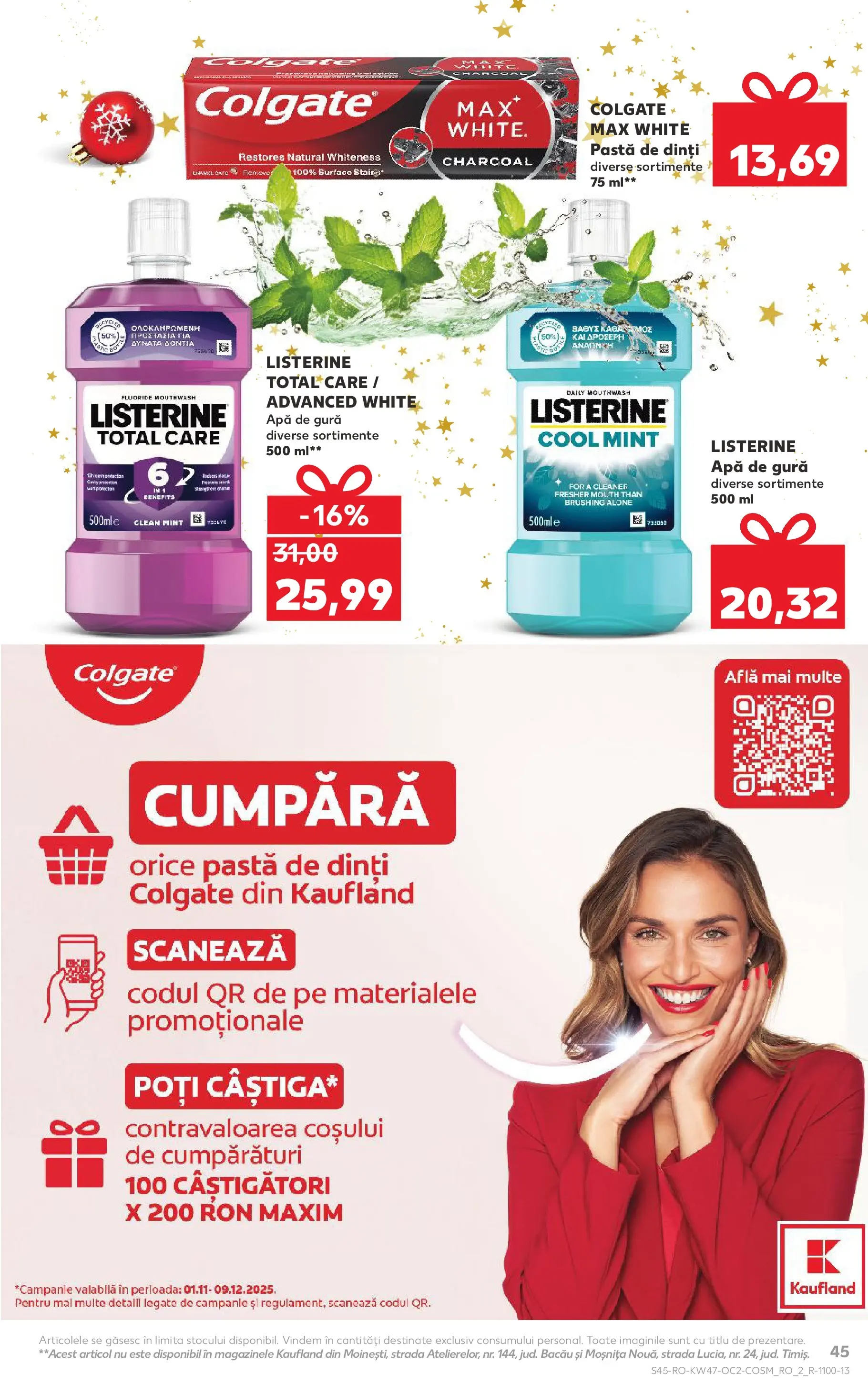 Catalog Kaufland - Ploiești 18.11.2025 - Revista si Oferta | Pagină: 45 | Produse: Pomelo, Pastă de dinți, Apă de gură, Apă