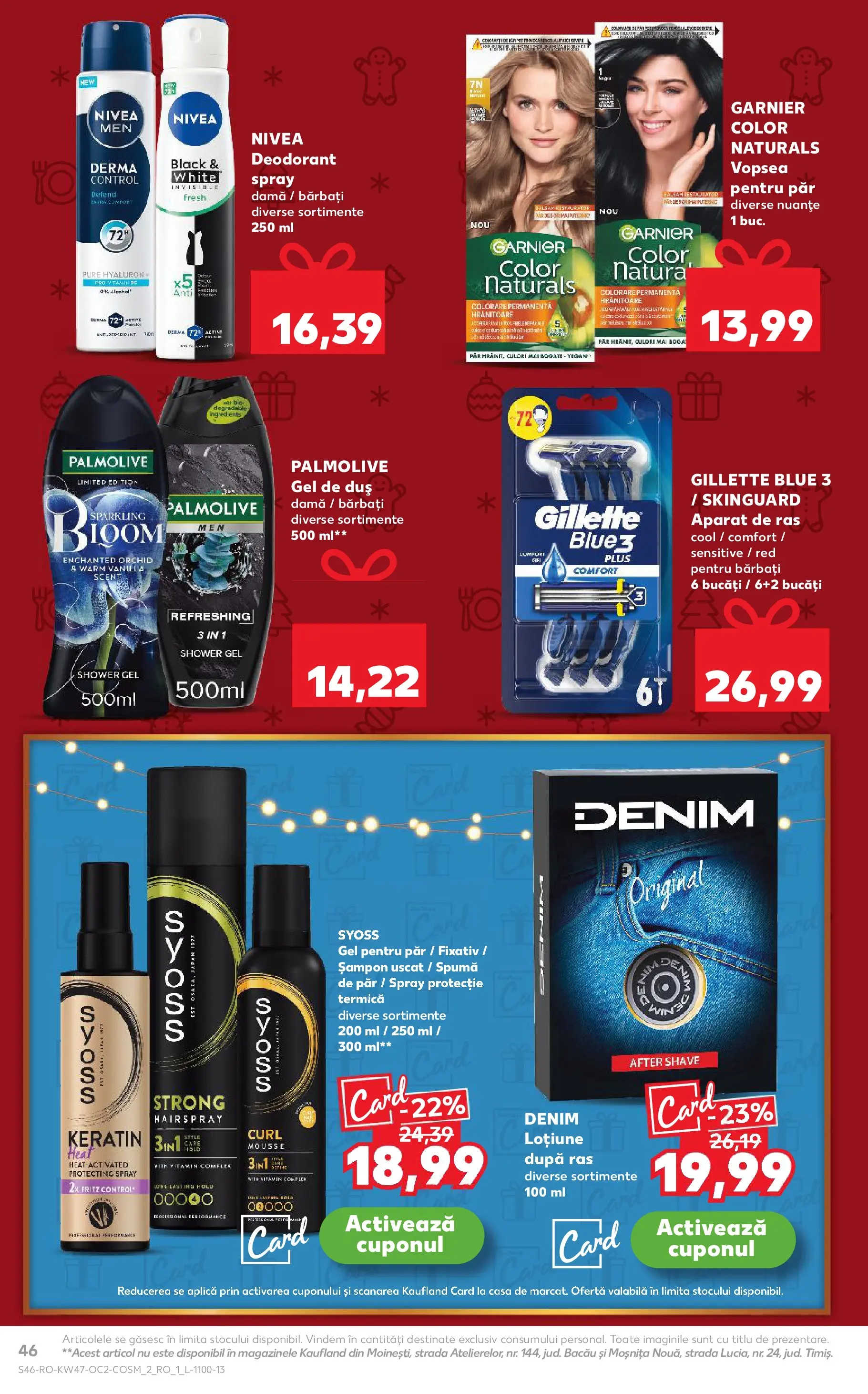 Catalog Kaufland - Ploiești 18.11.2025 - Revista si Oferta | Pagină: 46 | Produse: After shave, Șampon, Deodorant, Gel pentru păr