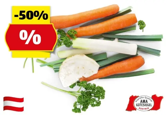 HOFER MARKTPLATZ Suppengemüse aus Österreich, 500 g