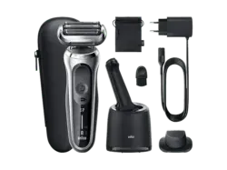 BRAUN 71-S7200cc Herrenrasierer (Akkubetrieb, Silberfarben, 360° Flex System)