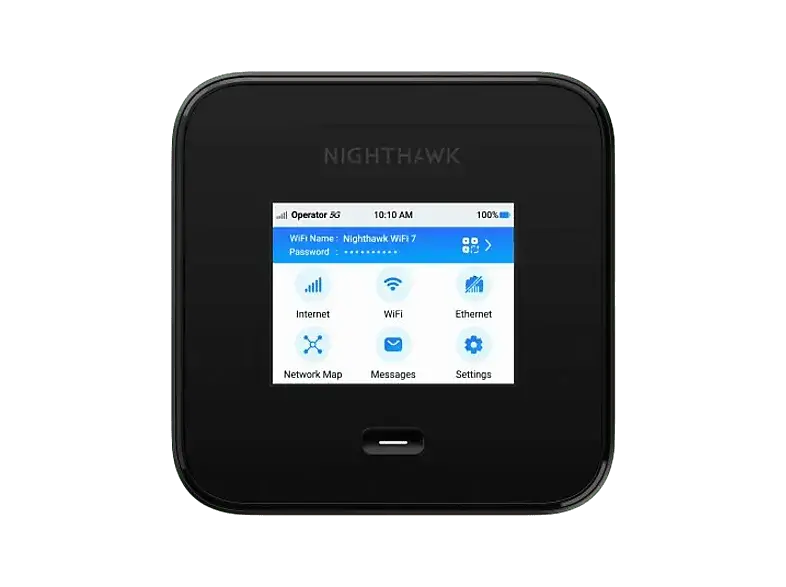NETGEar M7 Pro 5G, mobiler WiFi 7-Router, 6 Gbit/s, Schwarz; Mobiler Router