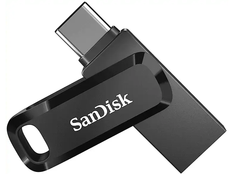 SandISK 256 GB Ultra Dual Drive Go USB-Stick, USB-C/A 3.2 Gen1, R400 M/s, Schwarz; USB Stick