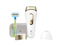 Braun Silk-expert Pro 5 PL5154, Geschenkedition IPL Haarentferner (Weiß/Gold, mit 2 Aufsätzen, Netzbetrieb)