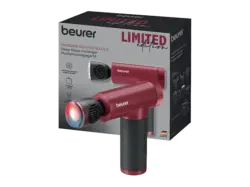 Beurer 105.40 Hot & Cold Cherry Massagegun, 7 Aufsätze, Schwarz