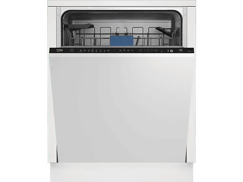 Beko BDIN38451 Geschirrspüler (vollintegrierbar, Besteckkorb, 598 mm breit, 42 dB(A), B, Schwarz)