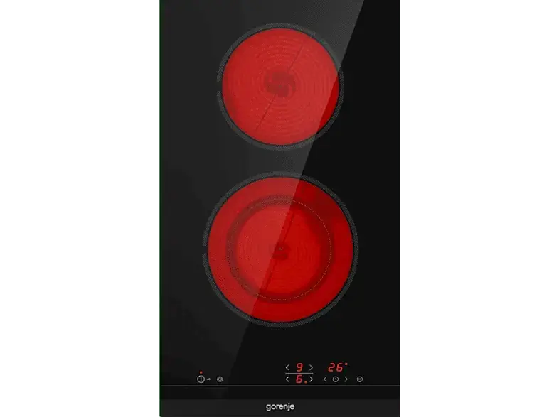 Gorenje ECT322BCSC Strahlungsheizungskochfeld (283 mm breit, 2 Kochfelder, Glaskeramik, Autarkes Kochfeld)