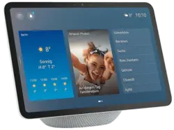 Amazon Echo Show 11 (2025 Release) Brillantes 11-Zoll-Display in Full-HD-Auflösung mit größerer Bildschirmfläche, 3D-Audio und Alexa, Glacier White; Smart Speaker