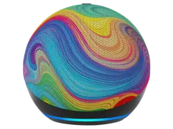 Amazon Echo Dot (5.Generation) Kids, Smart Speaker, Regenbogenwirbel Design