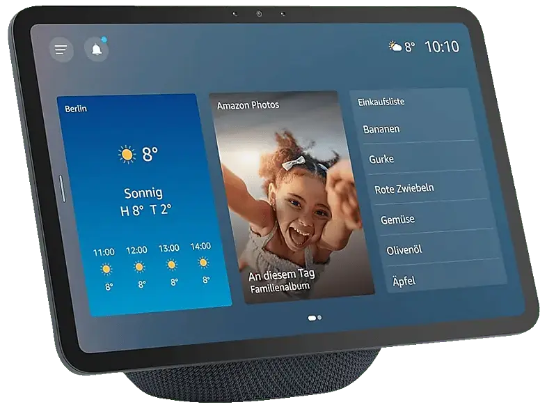 Amazon Echo Show 11 (2025 Release) Brillantes 11-Zoll-Display in Full-HD-Auflösung mit größerer Bildschirmfläche, 3D-Audio und Alexa, Graphite; Smart Speaker