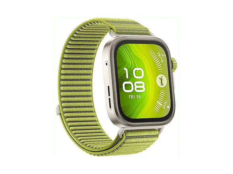 Huawei Watch Fit 4 Pro mit Nylonarmband, Grün; Smartwatch