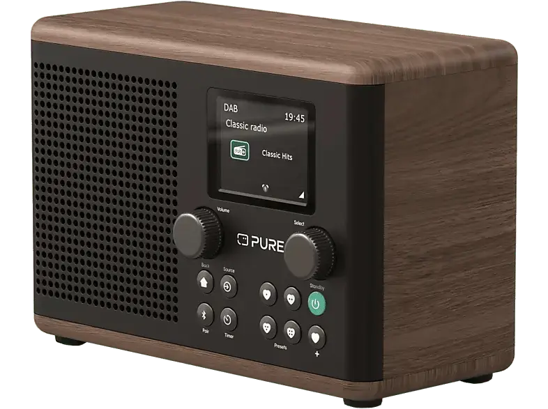 Pure Classic H4 Digitalradio, Coffee Black/Walnut