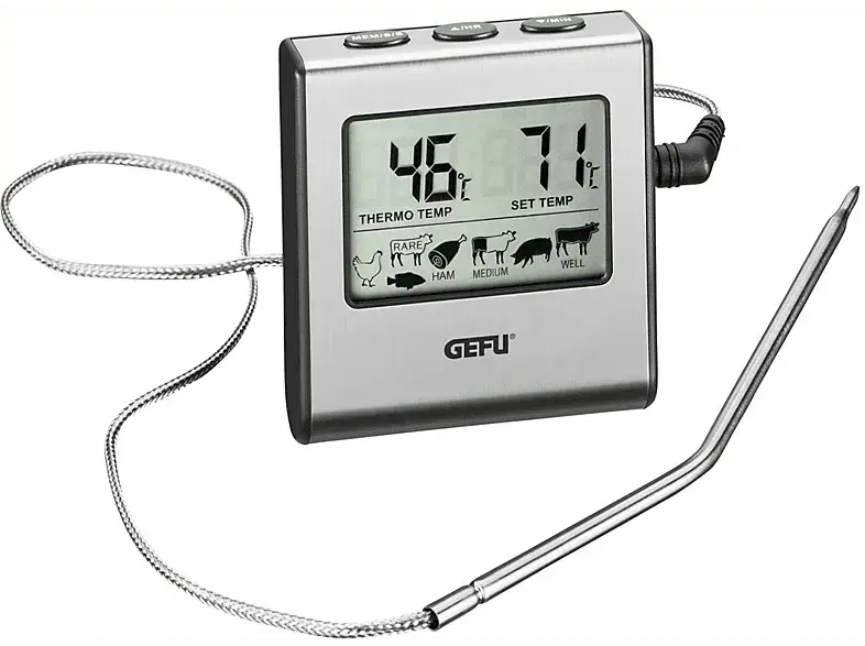 Gefu 21840 Bratenthermometer, Silber