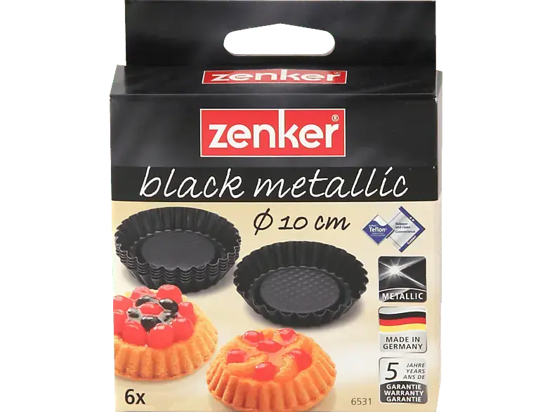 Zenker 6531 Torelettförmchen, schwarz metallic