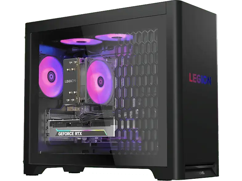 LENOVO Legion T5 30AGB10 Gaming PC, AMD Ryzen™ 7 7700X Prozessor, 32 GB RAM, 1000 SSD, GeForce RTX™ 5070, Windows 11 Home, Eclipse Black