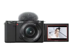 Sony Alpha ZV-E10L APS-C spiegellose Vlog-Kamera mit Wechselobjektiv und 16-50 mm f/3.5-5.6 Power Zoom Kit-Objektiv; Systemkamera