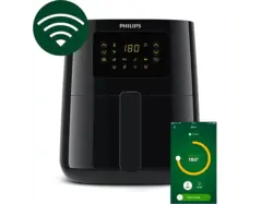 Philips HD9255/90 Heißluftfritteuse mit NutriU App-Funktion (4,1 l, 1400 Watt, Schwarz)