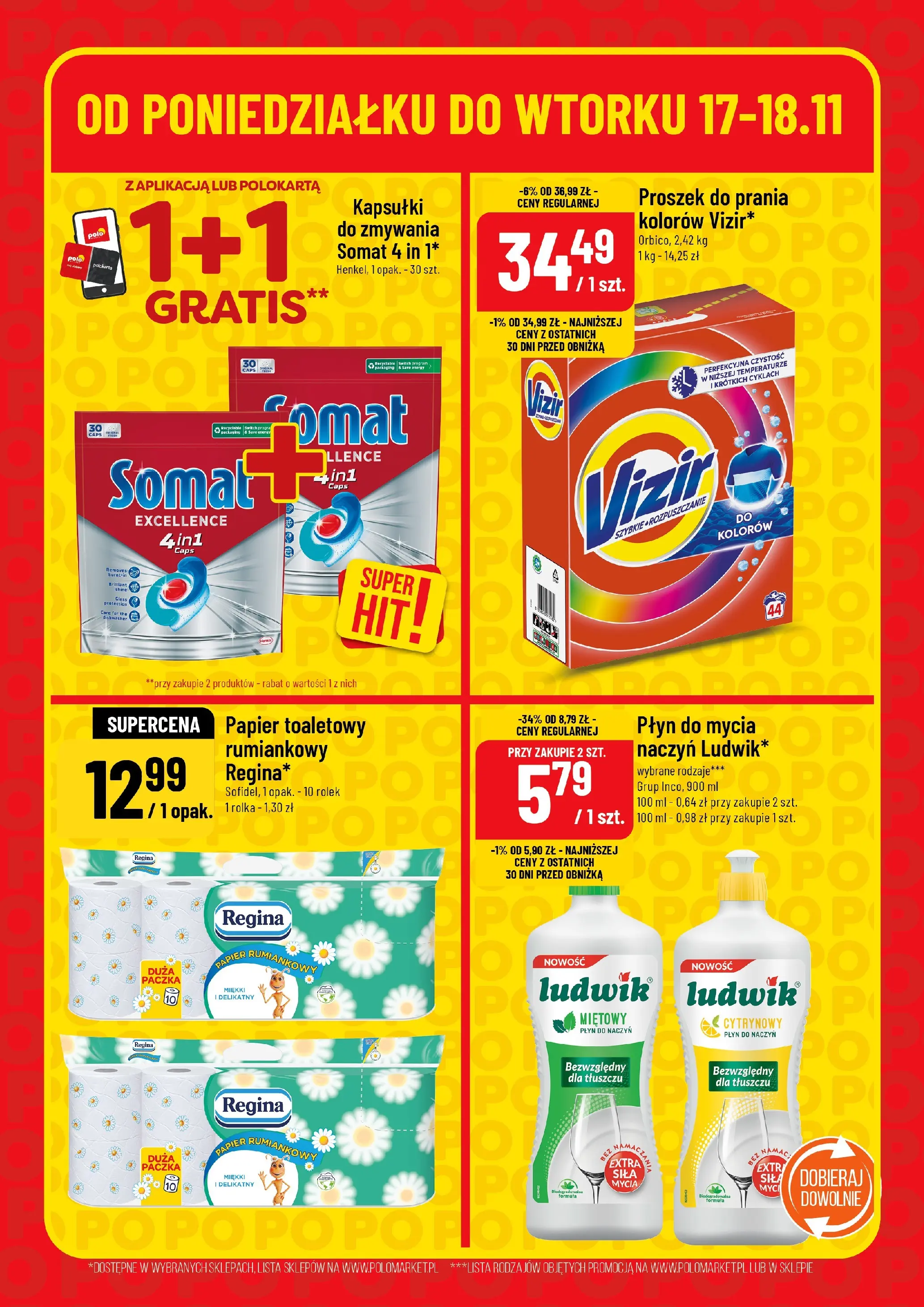 Nowa POLOmarket gazetka od jutra 17.11.2025 (PDF) | Strona: 6 | Produkty: Papier toaletowy, Proszek do prania