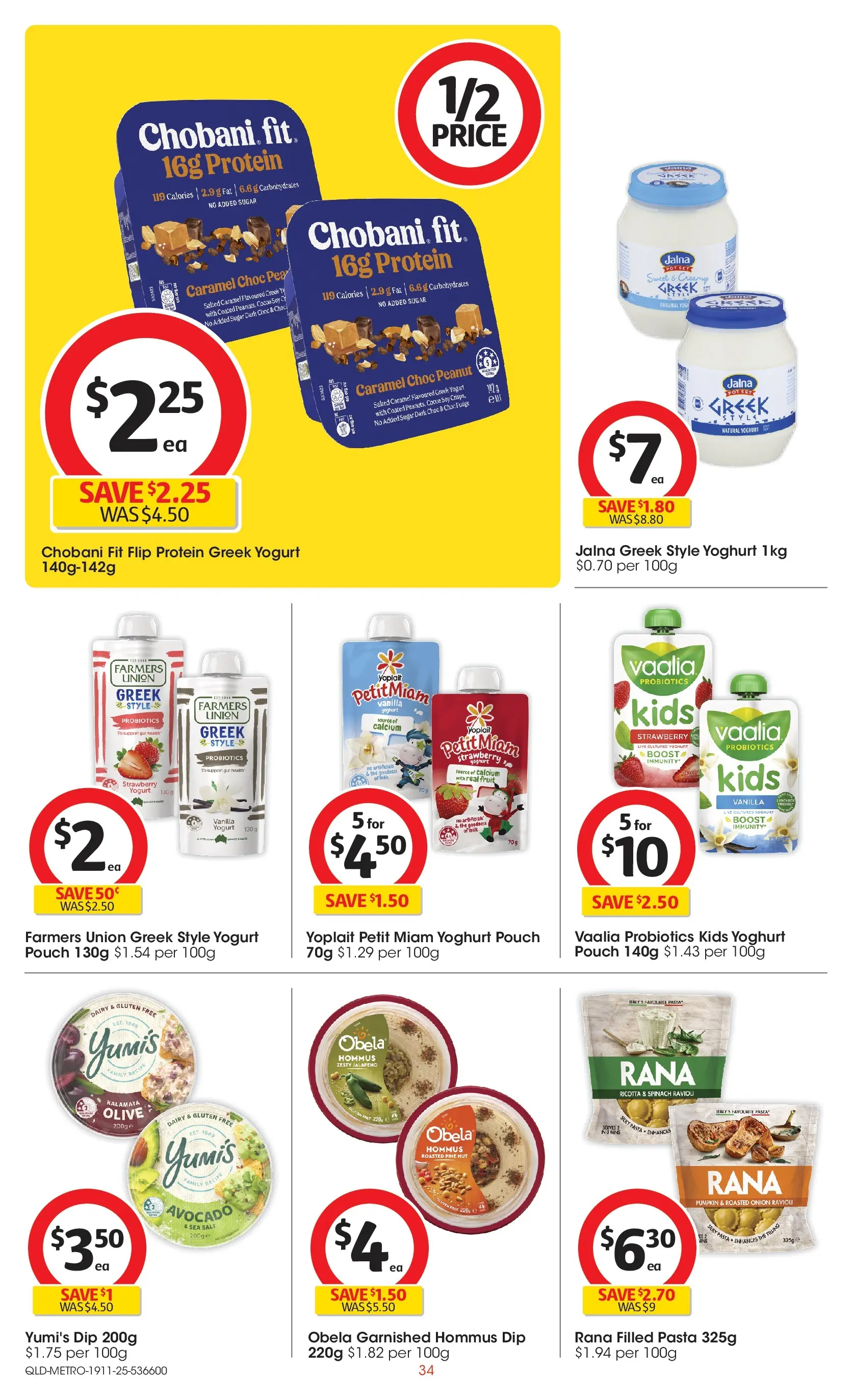﻿﻿Coles catalogue valid from 18/11/2025 > Online Australia | Page: 34 | Products: Yoghurt, Pasta, Salt, Pumpkin