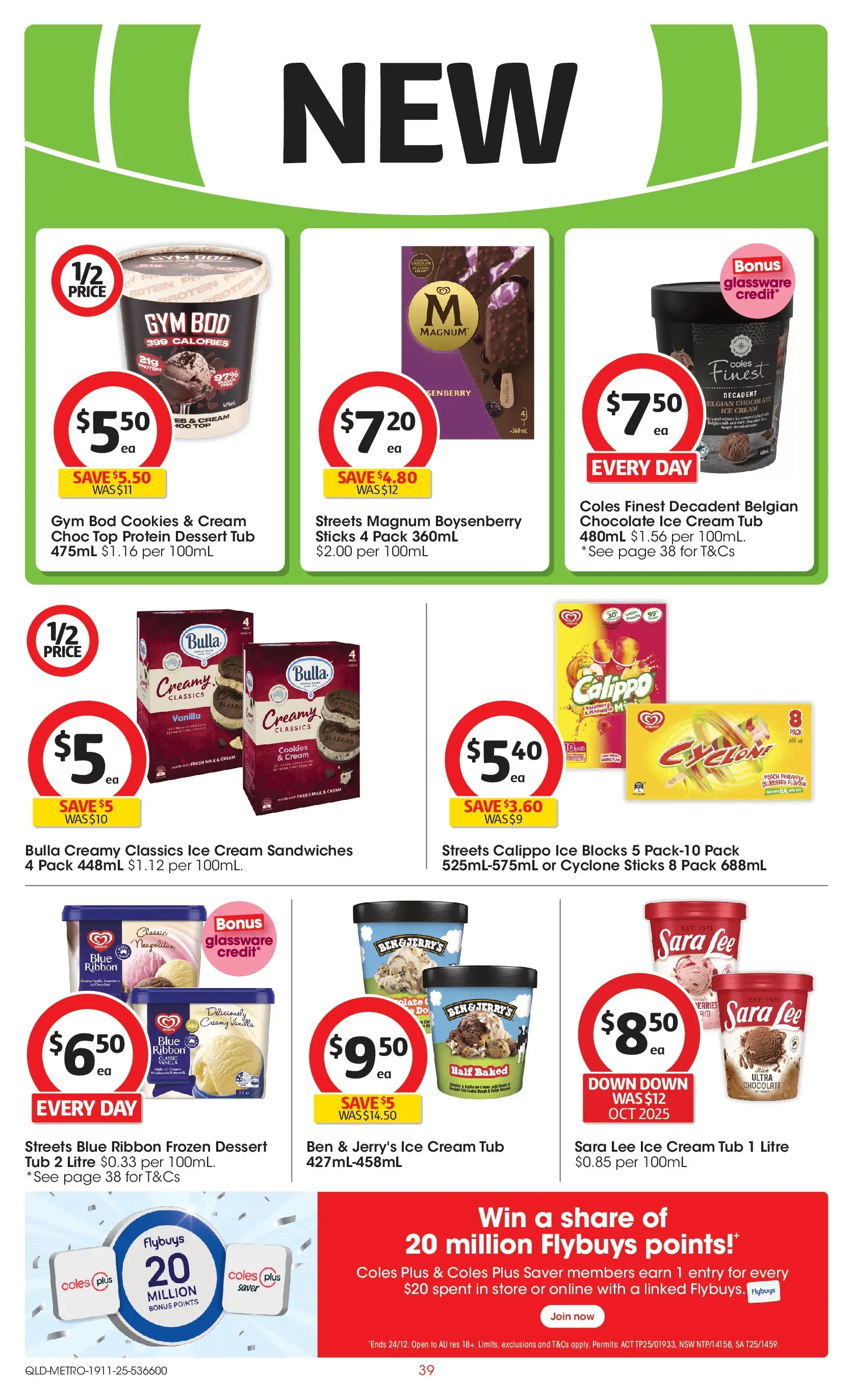 ﻿﻿Coles catalogue valid from 18/11/2025 > Online Australia | Page: 39 | Products: Milk, Glassware, Pineapple, Cream