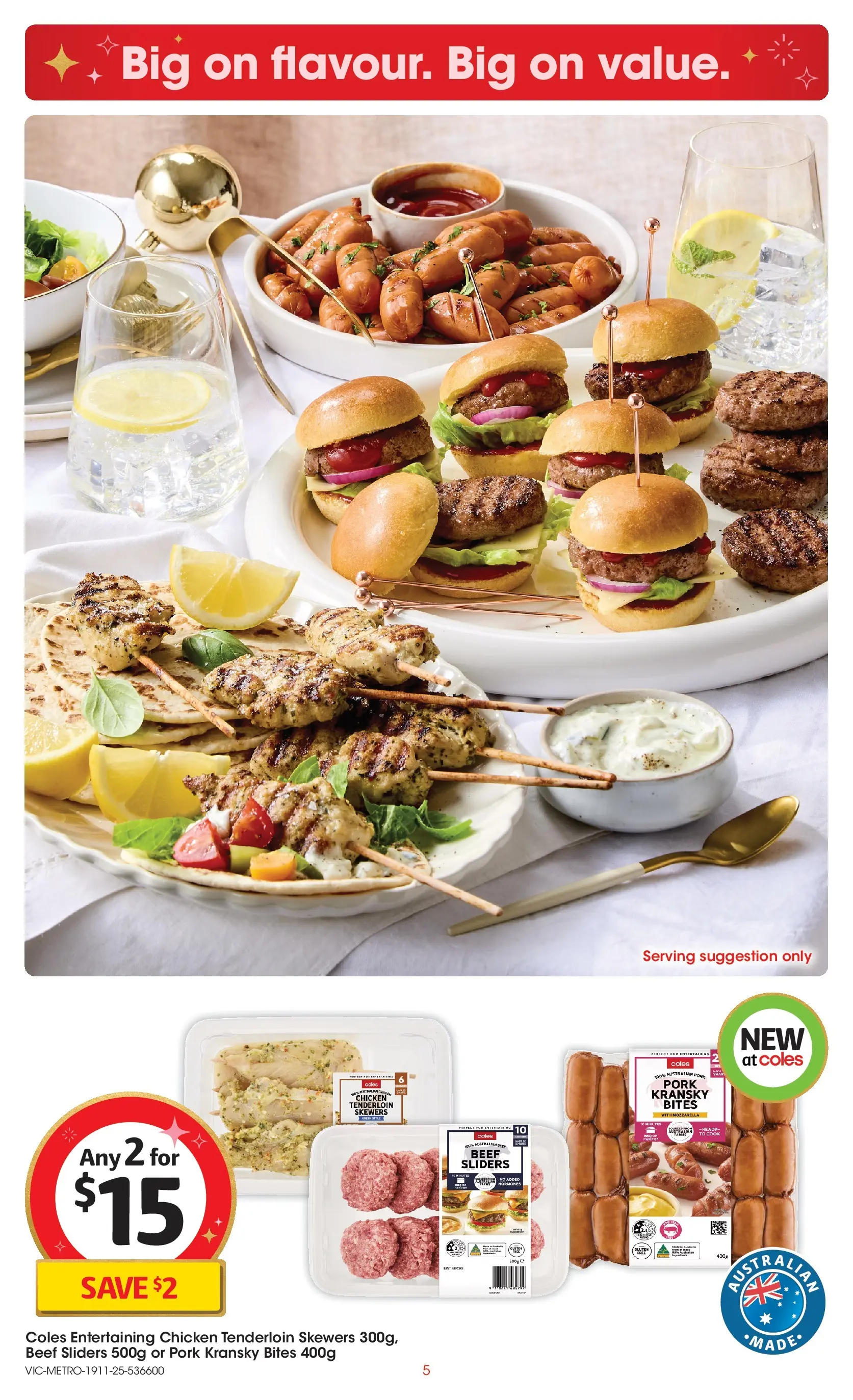 ﻿﻿Coles catalogue valid from 18/11/2025 > Online Australia | Page: 5 | Products: Chicken, Pork, Beef, Fan