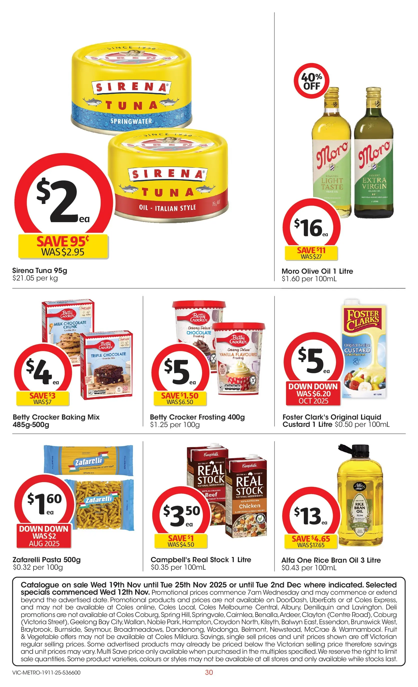 ﻿﻿Coles catalogue valid from 18/11/2025 > Online Australia | Page: 30 | Products: Oil, Frosting, Chocolate, Olive oil