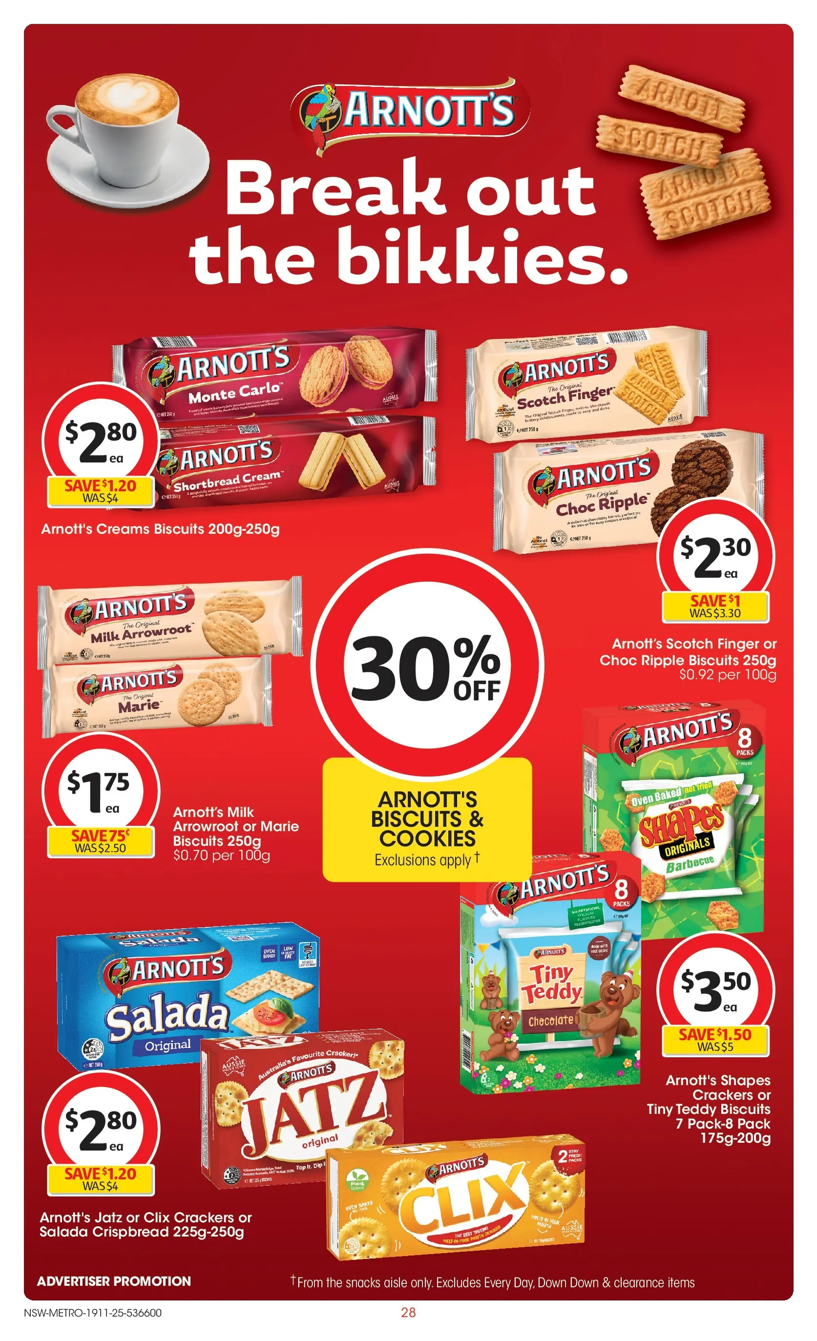 ﻿﻿Coles catalogue valid from 18/11/2025 > Online Australia | Page: 28 | Products: Crackers, Plant, Milk, Cream