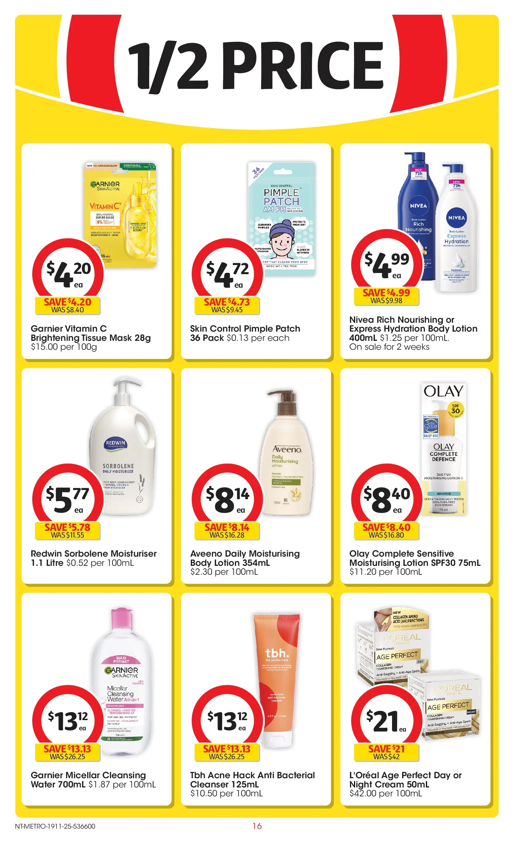 ﻿﻿Coles catalogue valid from 18/11/2025 > Online Australia | Page: 16 | Products: Lotion, Tea, Water, Night cream