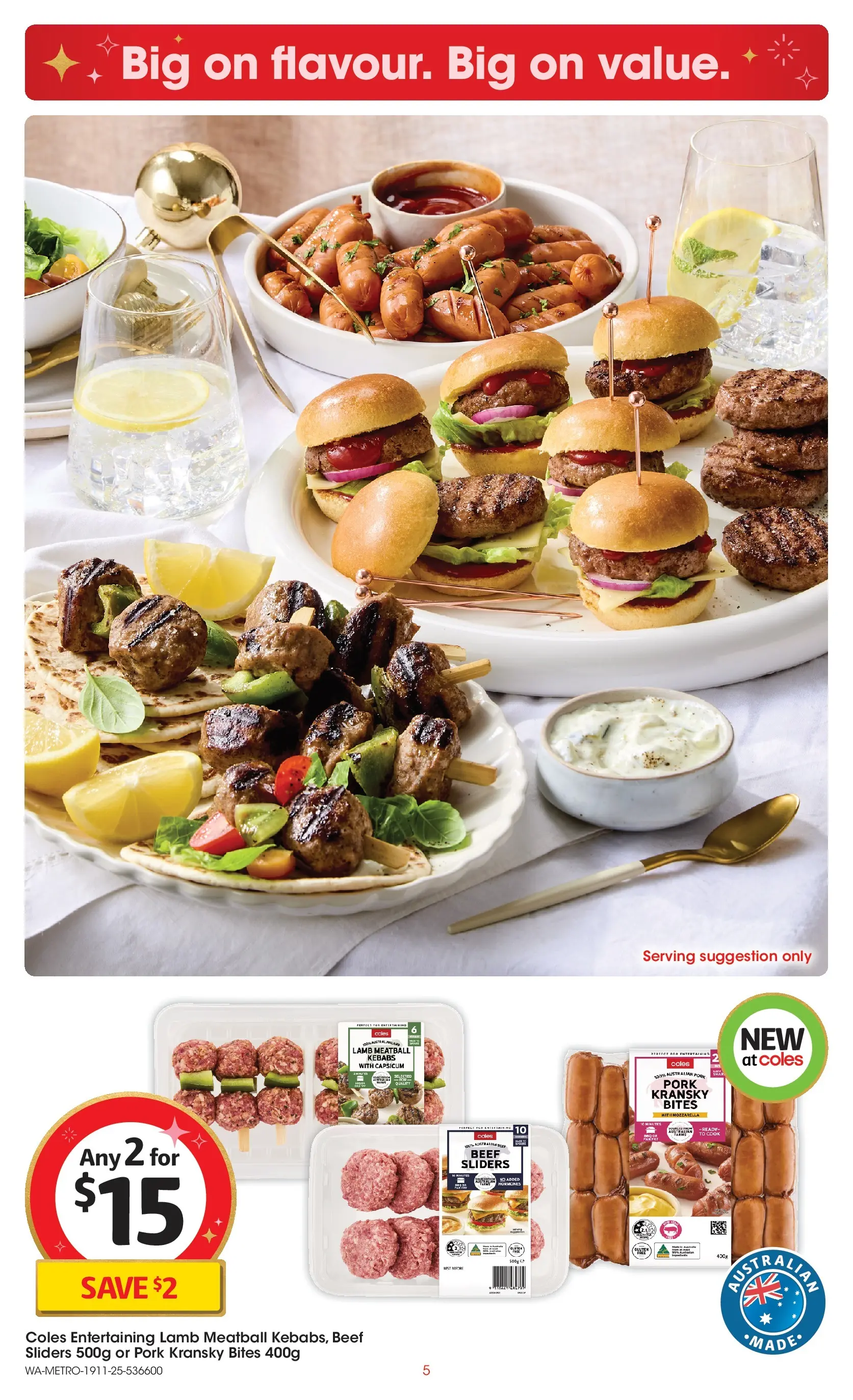 ﻿﻿Coles catalogue valid from 18/11/2025 > Online Australia | Page: 5 | Products: Capsicum, Pork, Lamb, Beef
