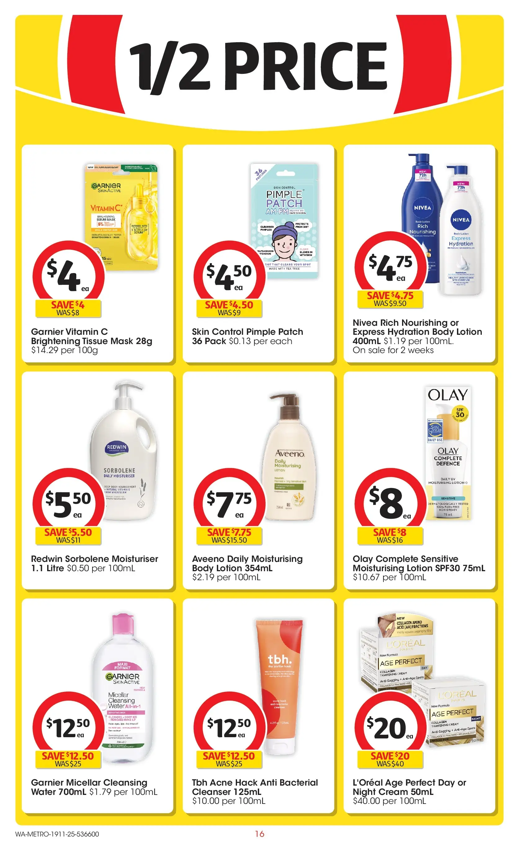 ﻿﻿Coles catalogue valid from 18/11/2025 > Online Australia | Page: 16 | Products: Mask, Moisturiser, Cream, Body lotion