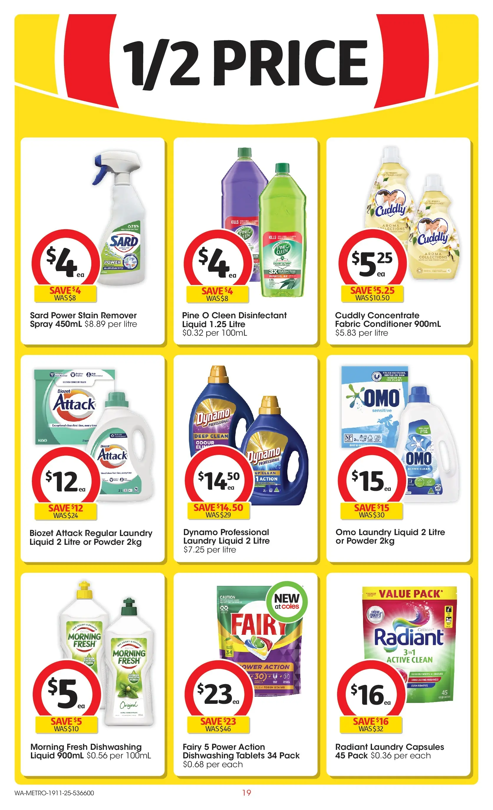 ﻿﻿Coles catalogue valid from 18/11/2025 > Online Australia | Page: 19 | Products: Powder, Conditioner, Laundry, Tablets