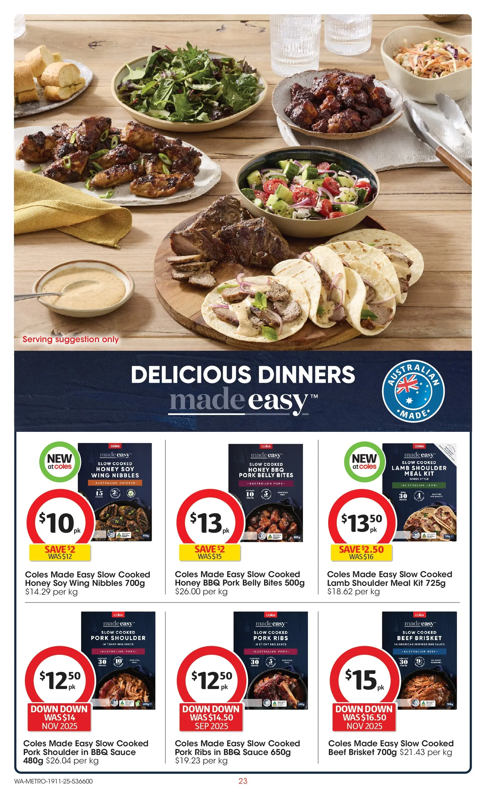 ﻿﻿Coles catalogue valid from 18/11/2025 > Online Australia | Page: 23 | Products: Chicken, Pork, Beef, Sauce