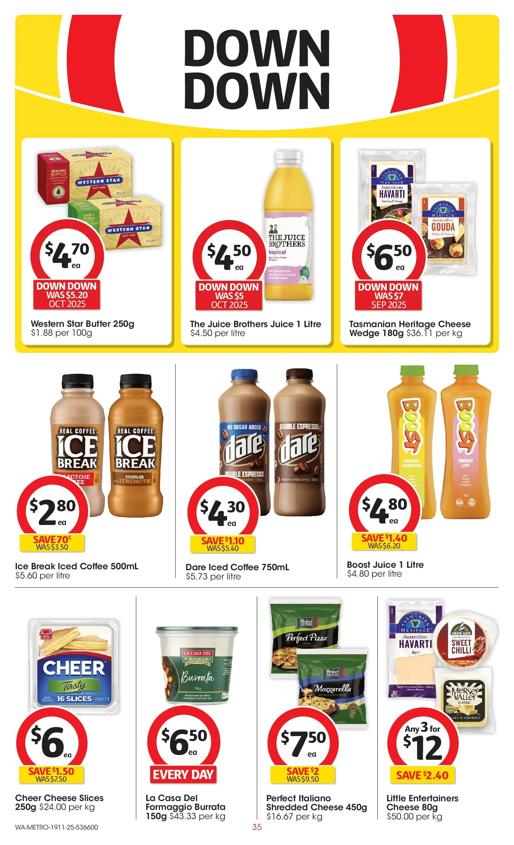 ﻿﻿Coles catalogue valid from 18/11/2025 > Online Australia | Page: 35 | Products: Butter, Cheese, Sugar, Mango