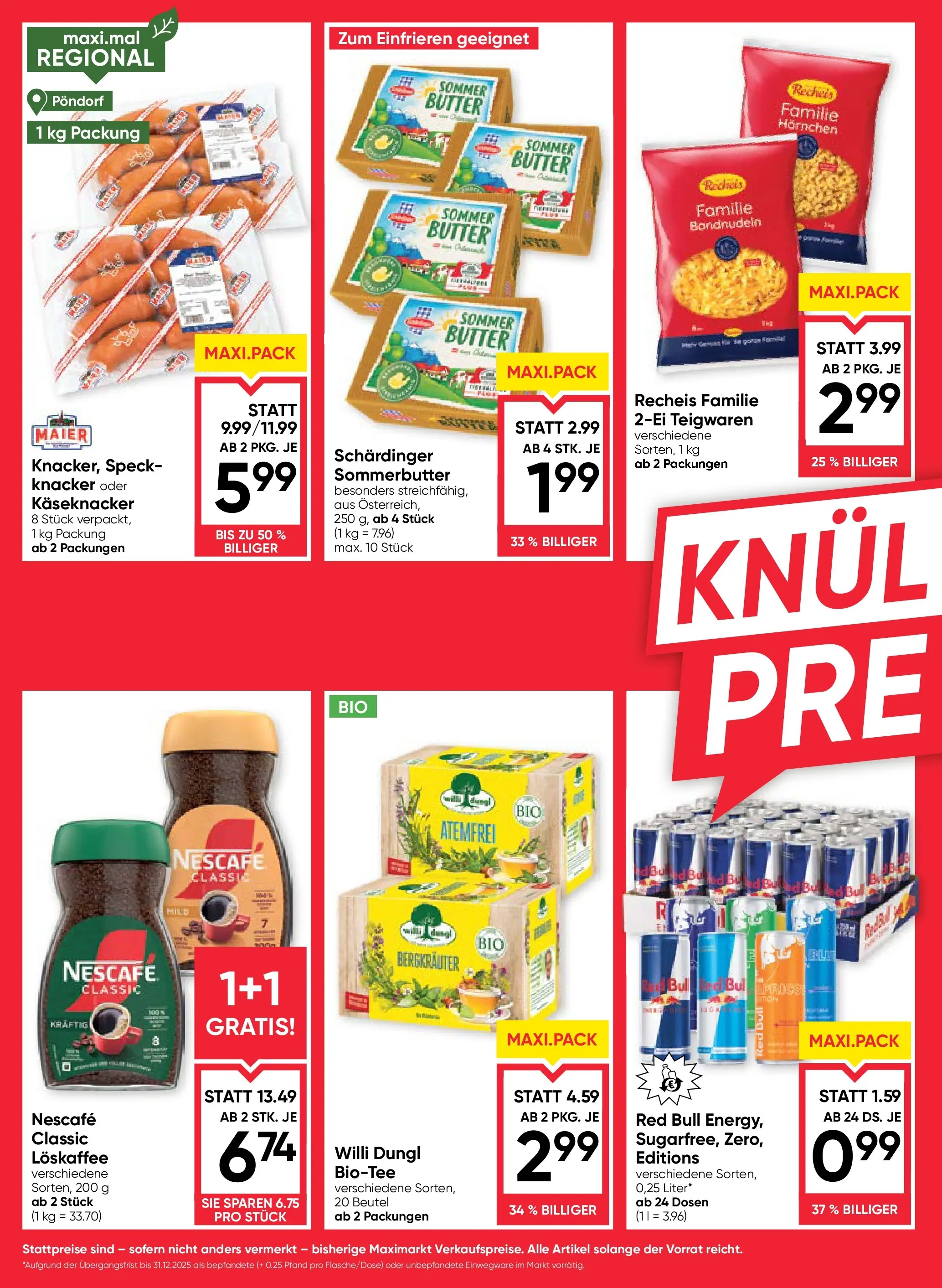 Maximarkt Wels, Ried von 20.11.2025 - Aktuelle Angebote | Seite: 2 | Produkte: Butter