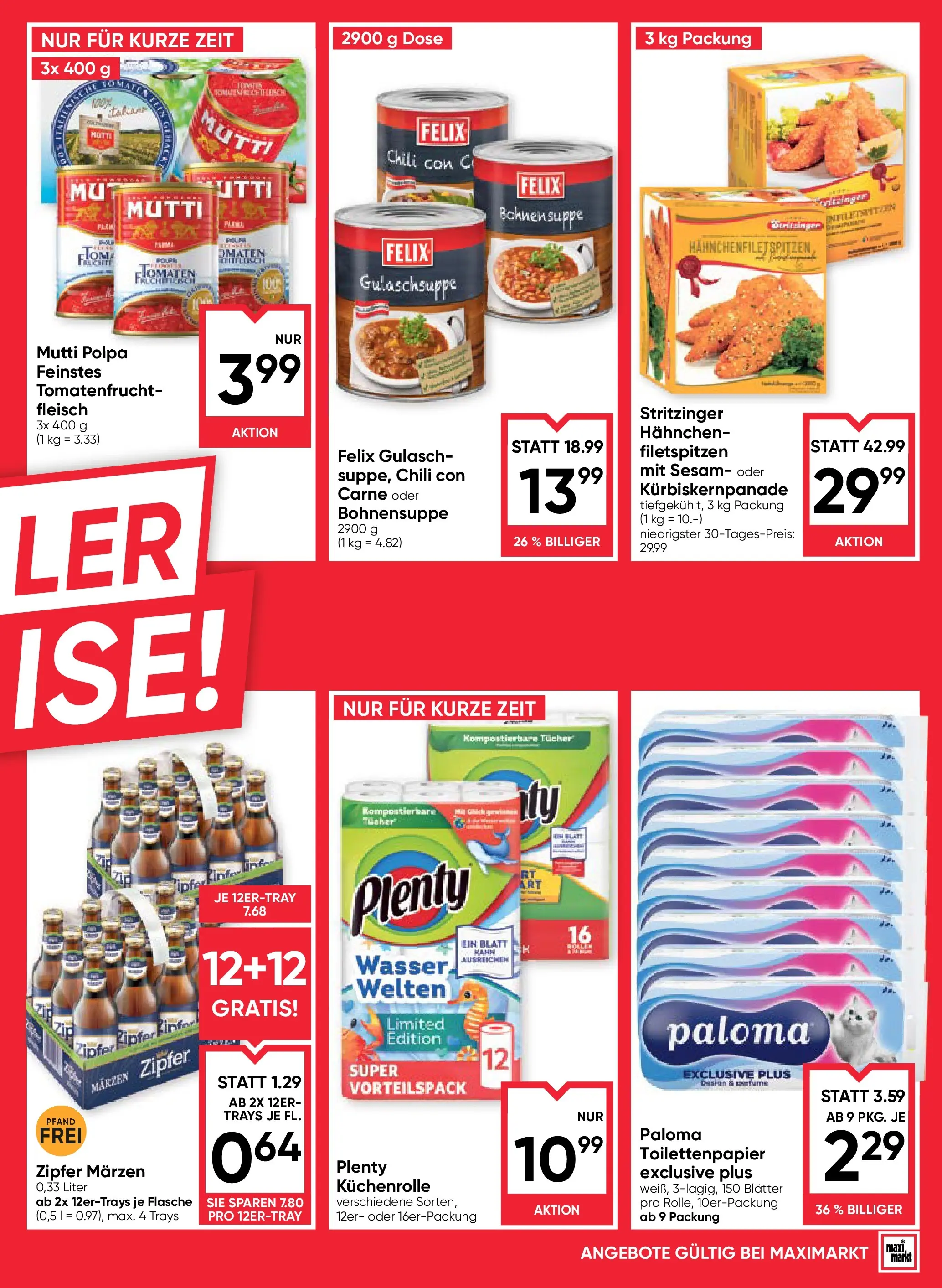 Maximarkt Wels, Ried von 20.11.2025 - Aktuelle Angebote | Seite: 3 | Produkte: Wasser, Chili