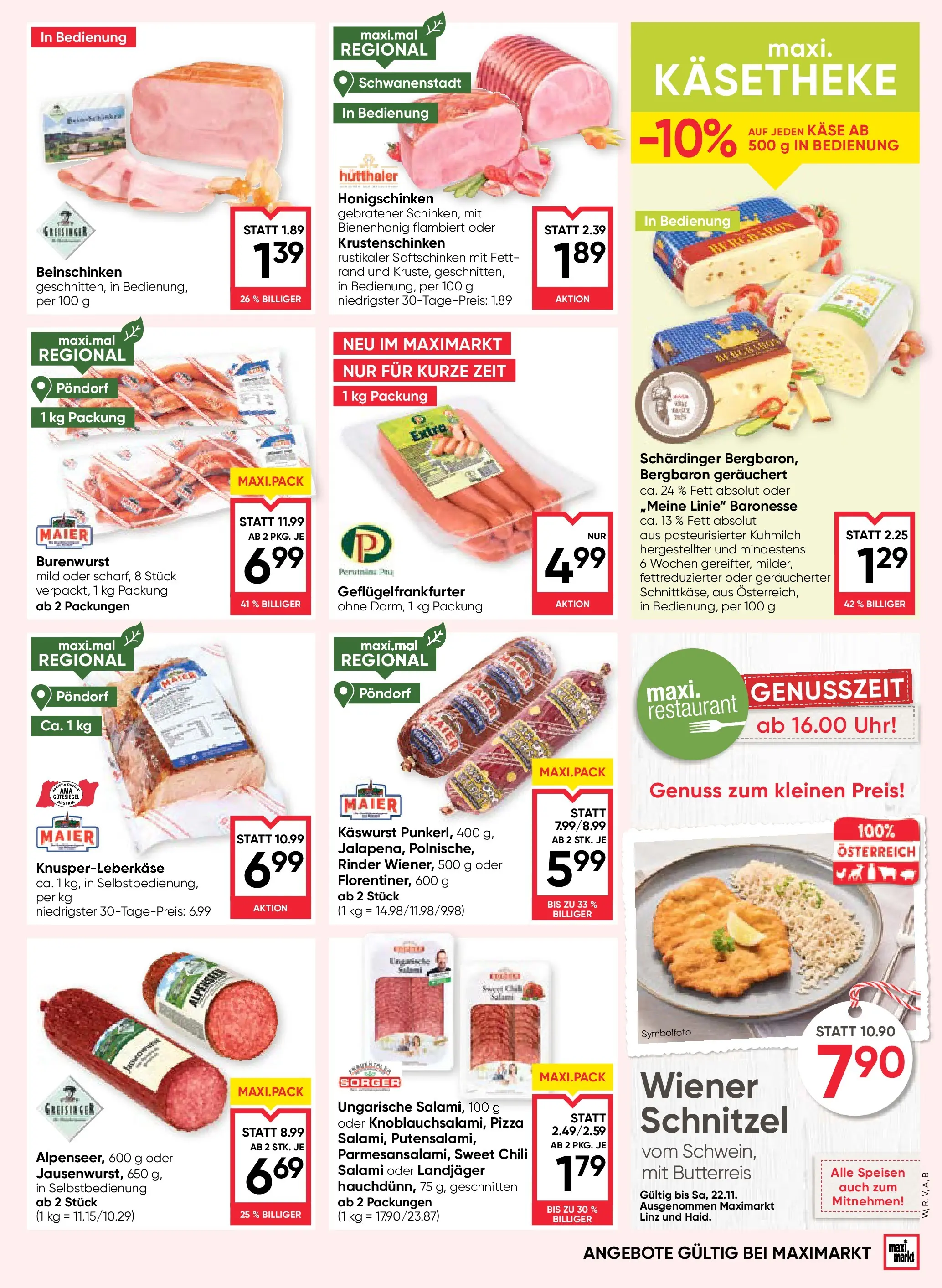 Maximarkt Wels, Ried von 20.11.2025 - Aktuelle Angebote | Seite: 9 | Produkte: Chili, Käse, Salami, Pizza