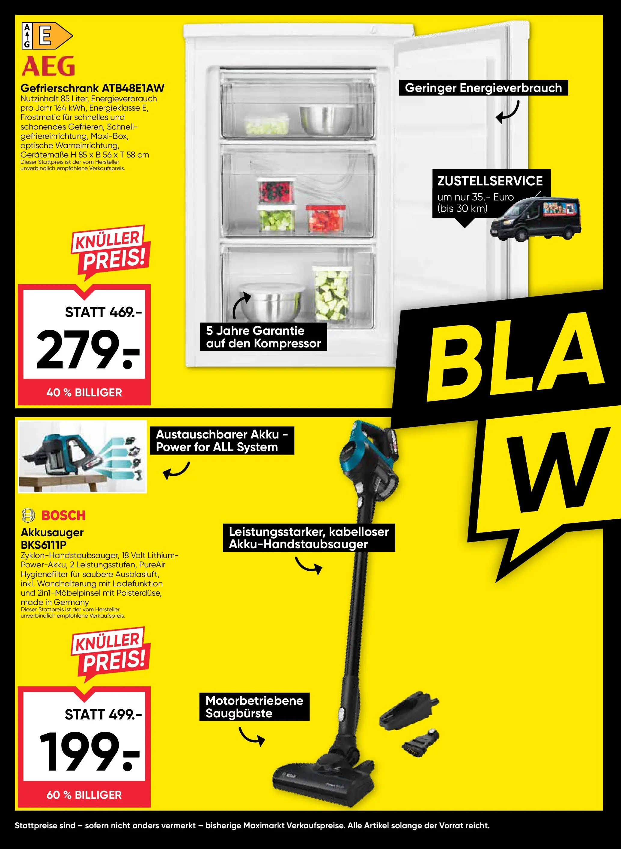 Maximarkt BLACK FRIDAY - Flugblatt (20.11.2025) | Seite: 2 | Produkte: Gefrierschrank