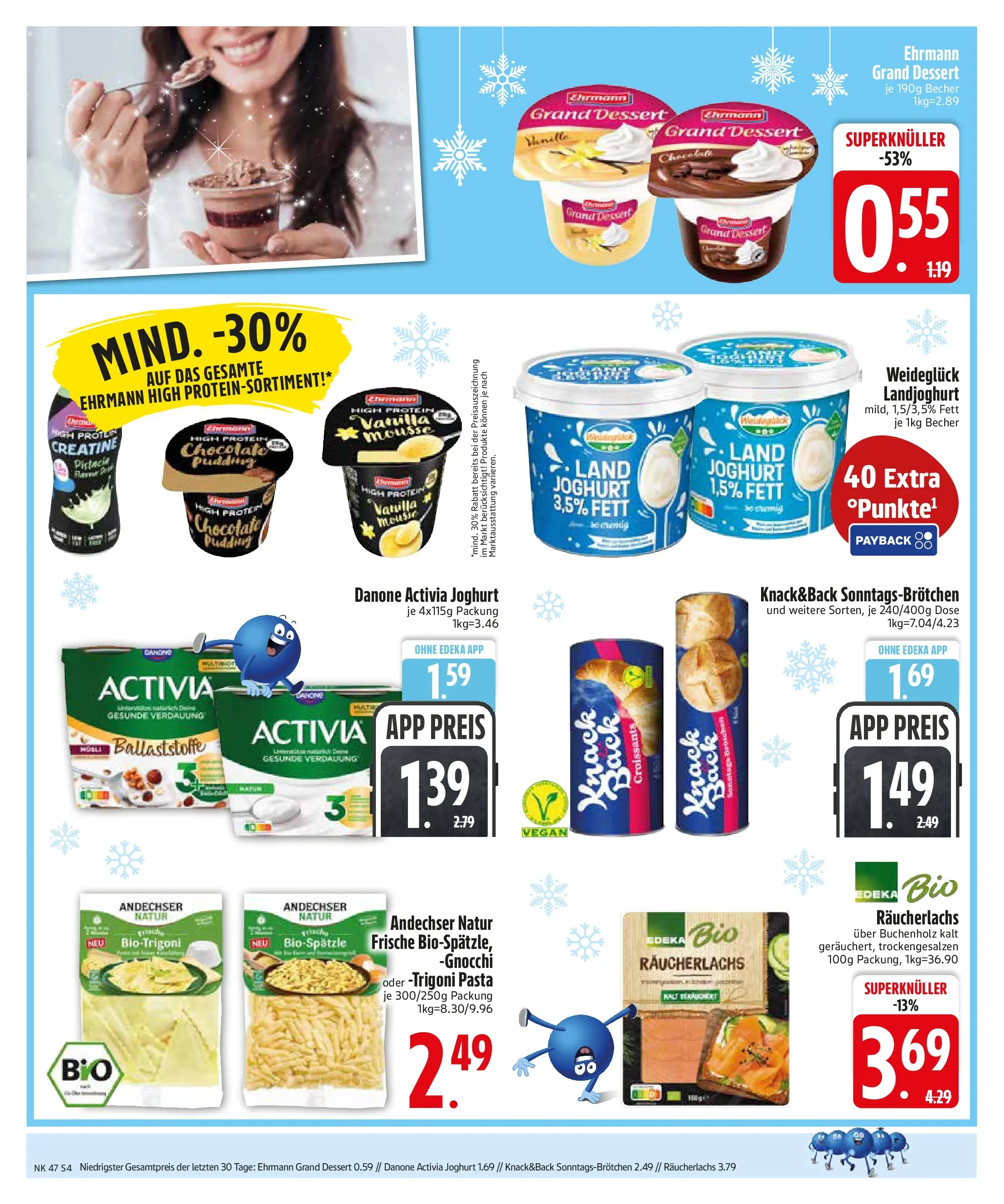 Edeka prospekt Asbach-Bäumenheim	 (ab 16.11.2025) » Angebote Online | Seite: 4 | Produkte: High protein pudding, Ehrmann grand dessert, Pudding, Pasta