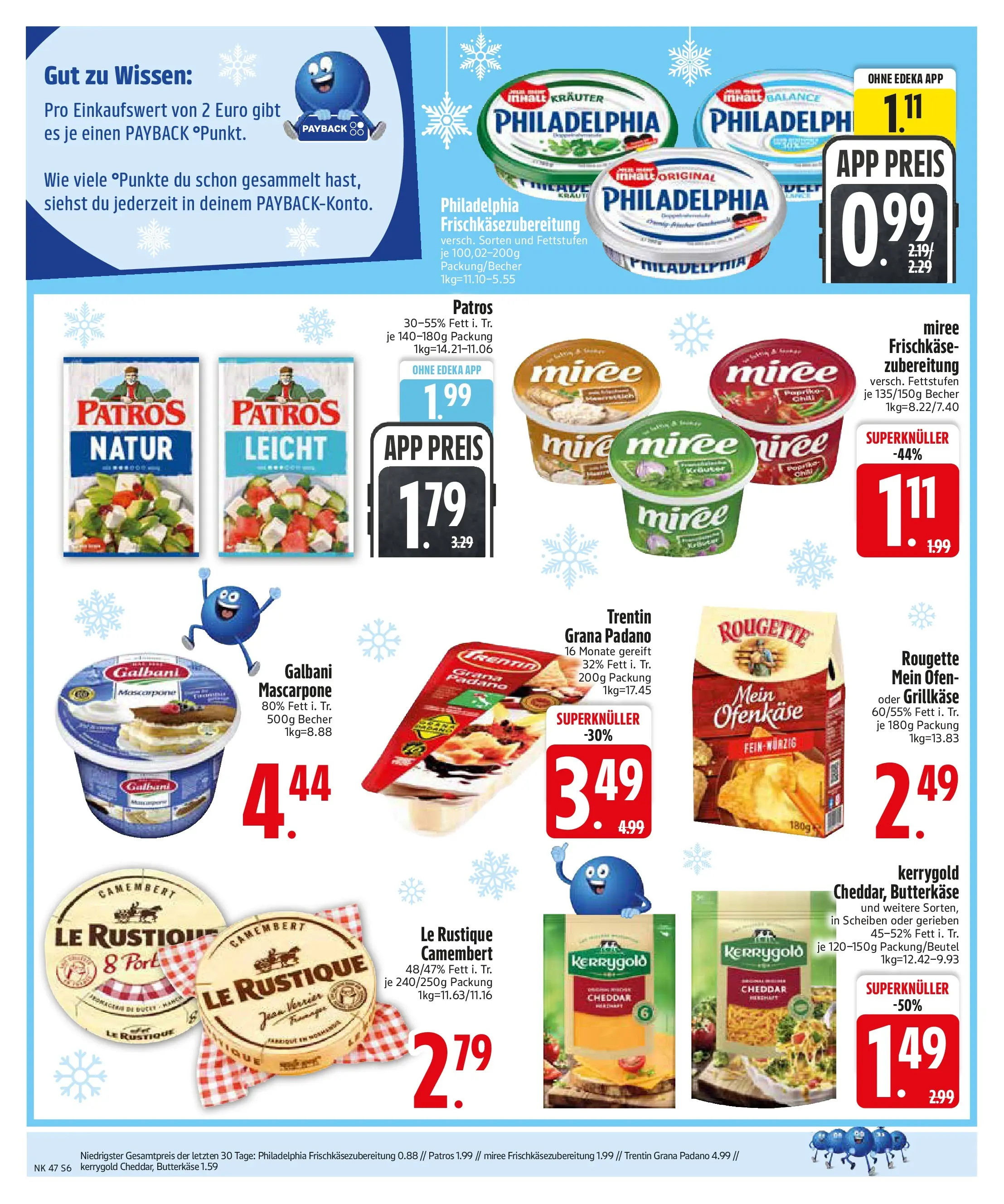 Edeka prospekt Asbach-Bäumenheim	 (ab 16.11.2025) » Angebote Online | Seite: 6 | Produkte: Mascarpone, Philadelphia, Patros, Frischkase