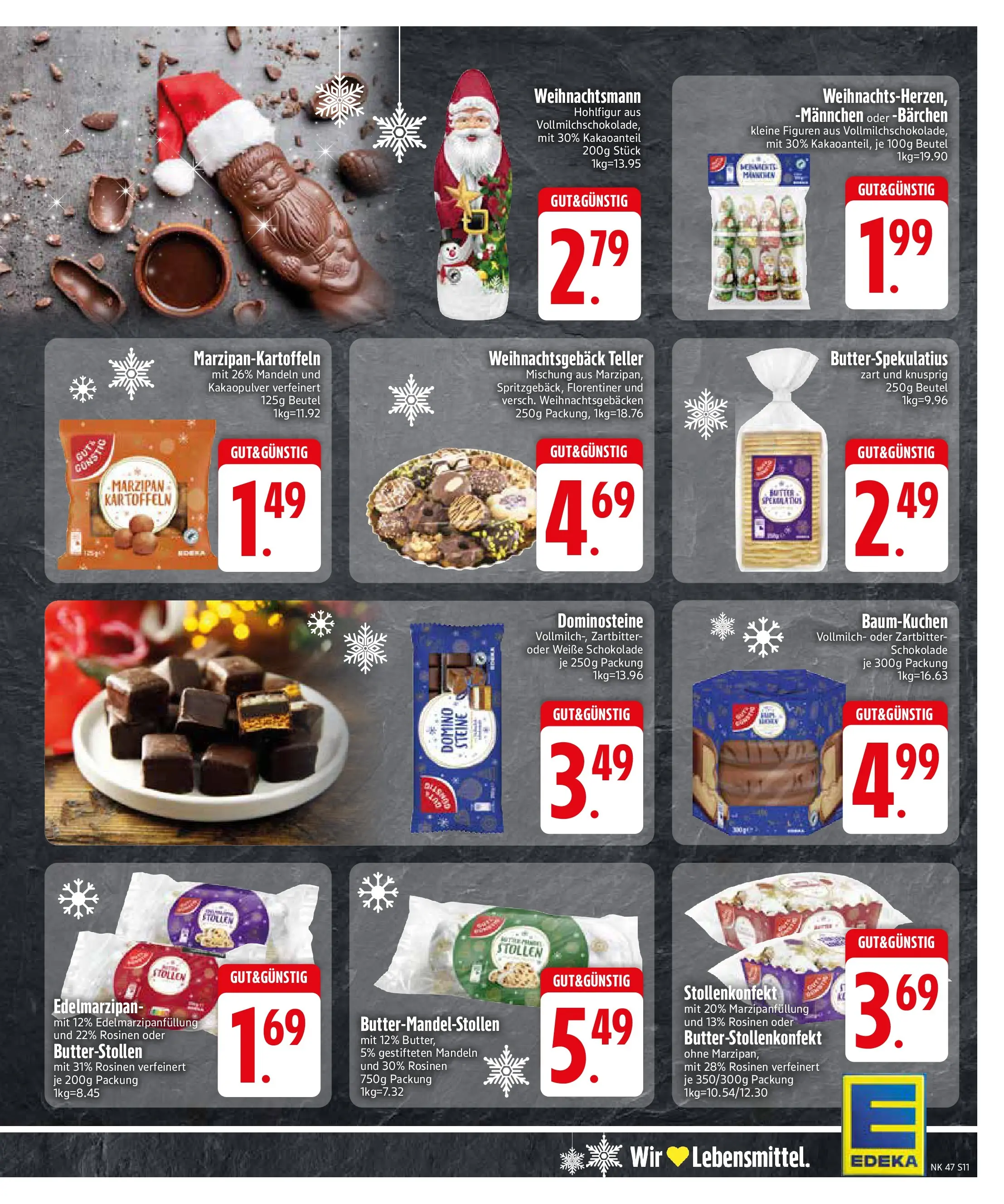 Edeka prospekt Asbach-Bäumenheim	 (ab 16.11.2025) » Angebote Online | Seite: 11 | Produkte: Schokolade, Mandeln, Rosinen, Kartoffeln