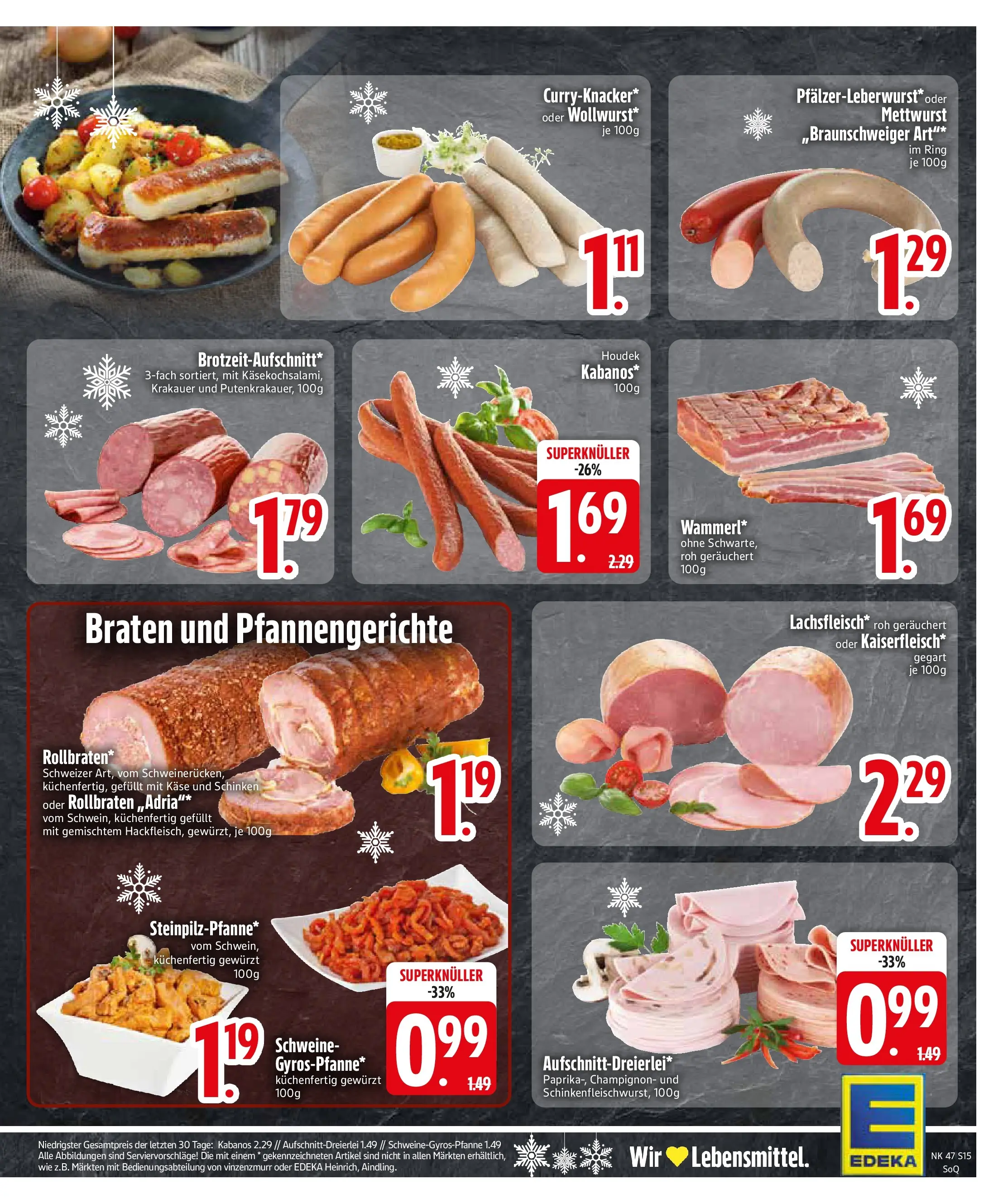 Edeka prospekt Asbach-Bäumenheim	 (ab 16.11.2025) » Angebote Online | Seite: 15 | Produkte: Käse, Schinken