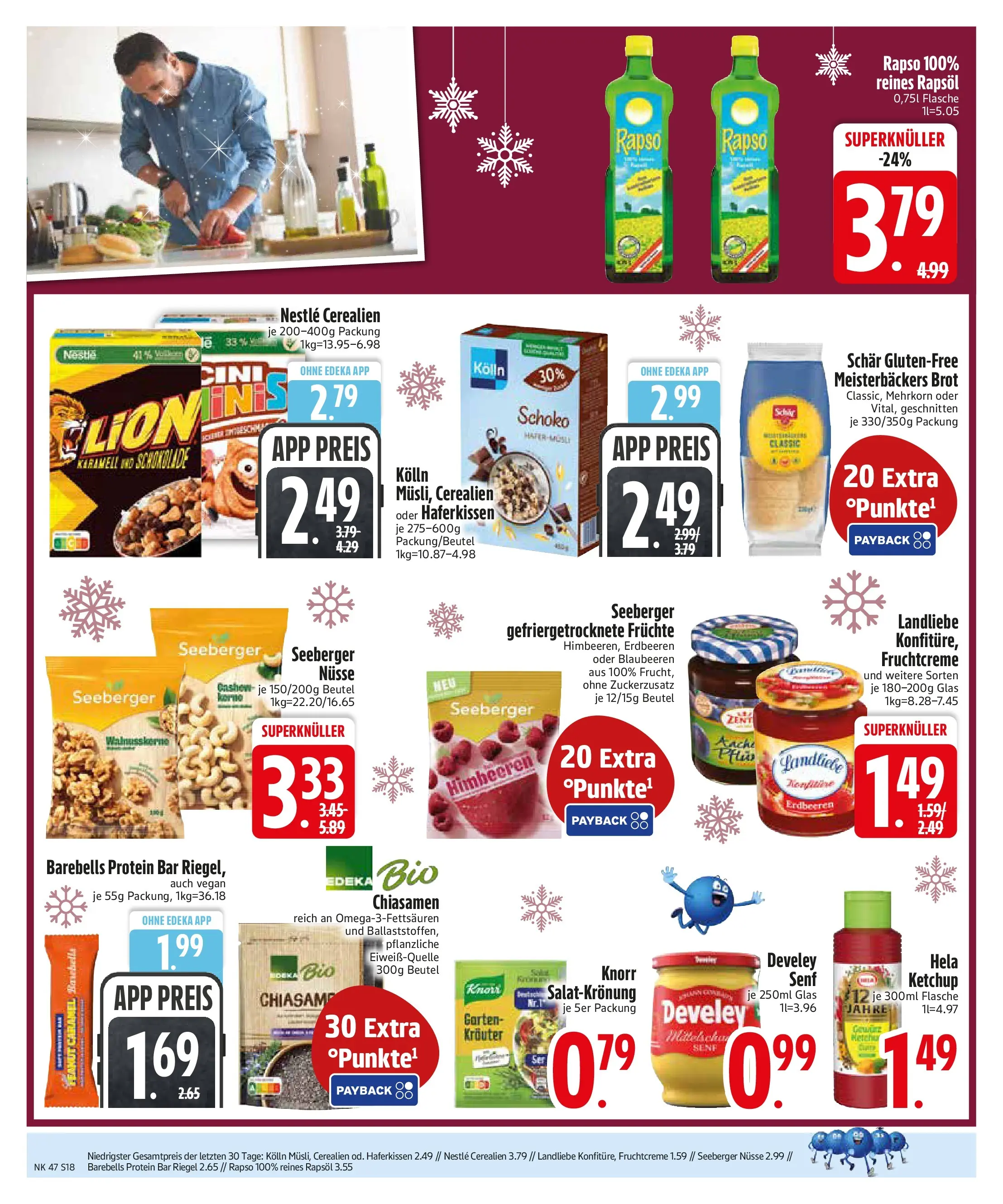 Edeka prospekt Asbach-Bäumenheim	 (ab 16.11.2025) » Angebote Online | Seite: 18 | Produkte: Musli, Himbeeren, Blaubeeren, Erdbeeren