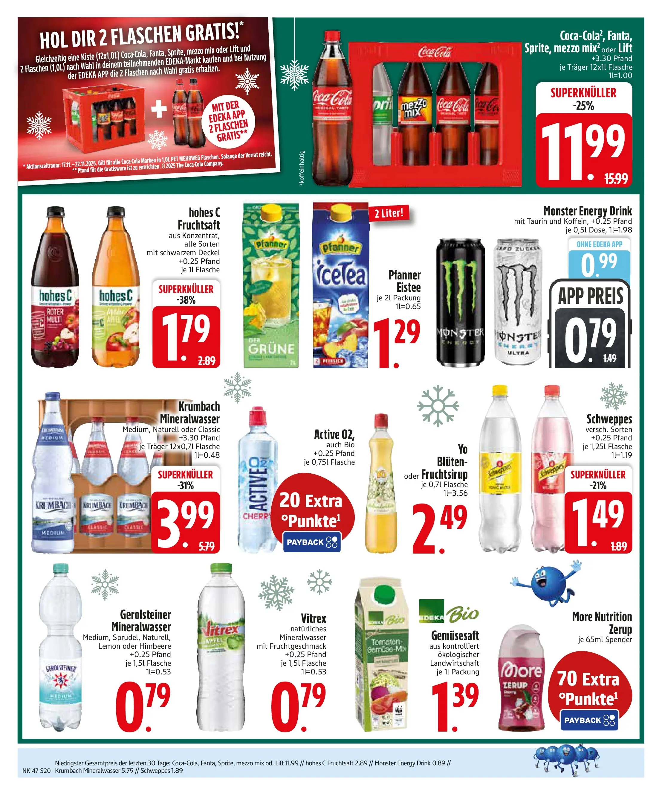 Edeka prospekt Asbach-Bäumenheim	 (ab 16.11.2025) » Angebote Online | Seite: 20 | Produkte: Tomaten, Pfanner eistee, Monster, Himbeere