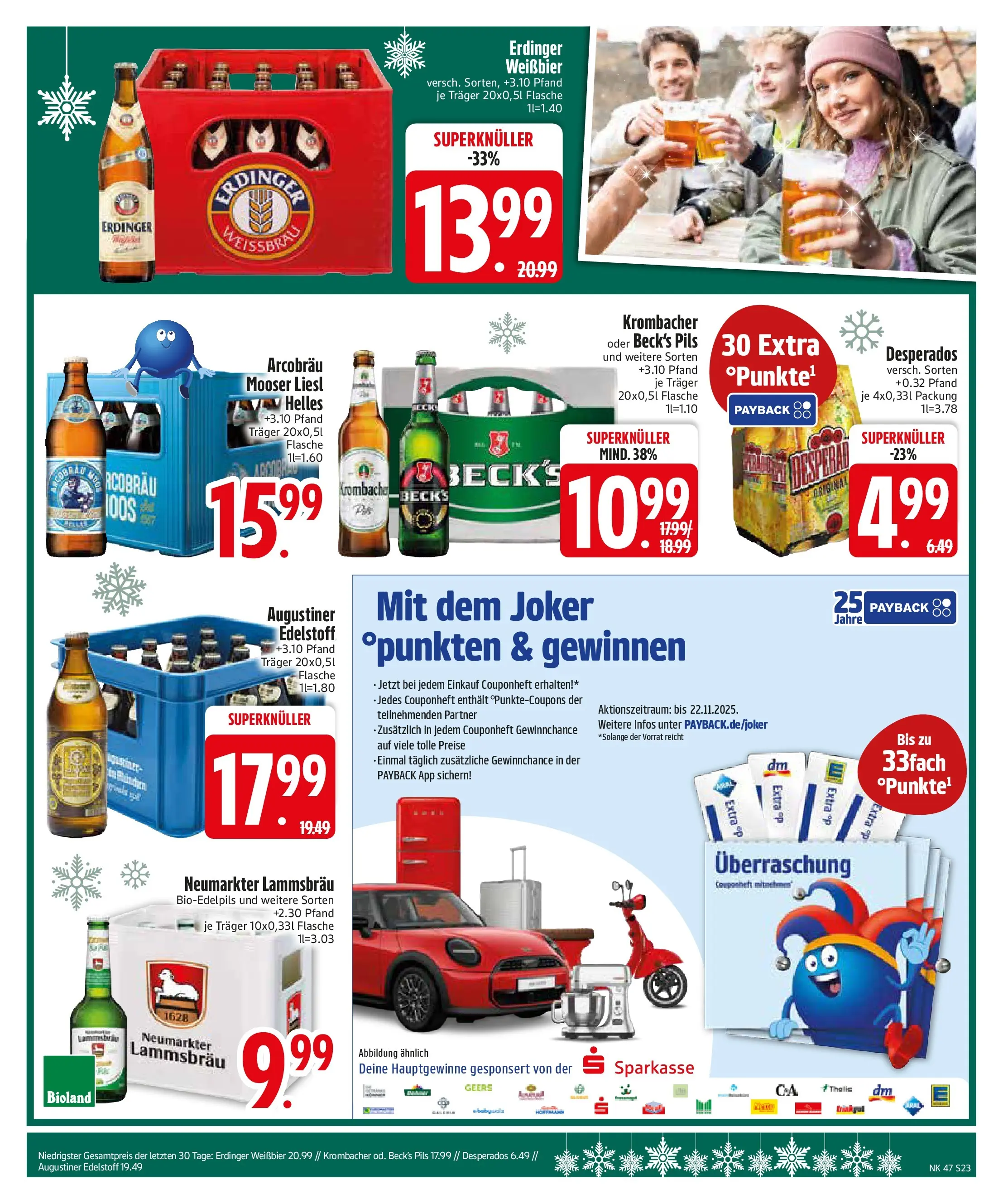 Edeka prospekt Asbach-Bäumenheim	 (ab 16.11.2025) » Angebote Online | Seite: 23 | Produkte: Erdinger, Pils, Desperados, Krombacher