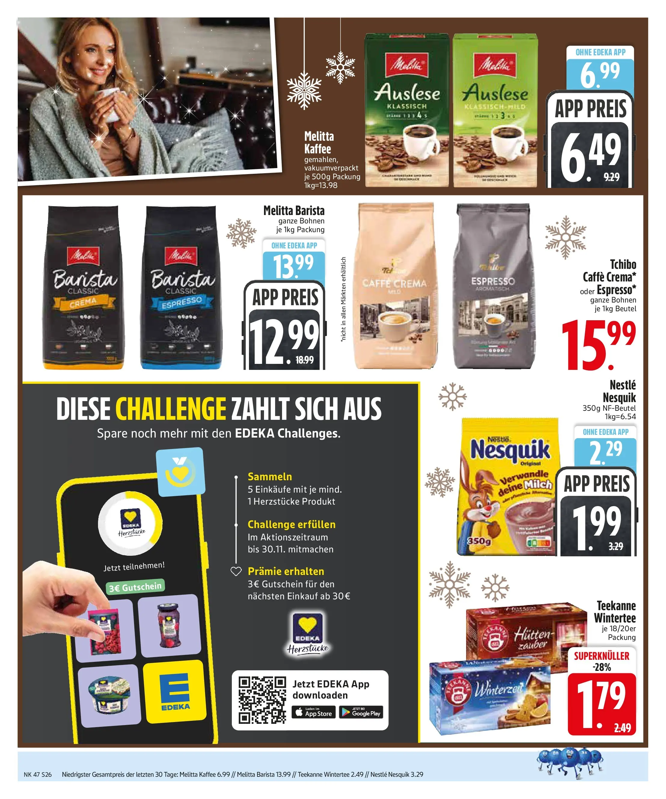 Edeka prospekt Asbach-Bäumenheim	 (ab 16.11.2025) » Angebote Online | Seite: 26 | Produkte: Nesquik, Melitta kaffee, Kaffee, Teekanne