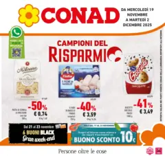Anteprima del volantino Conad - Campioni del risparmio valido a partire dal 19.11.2025